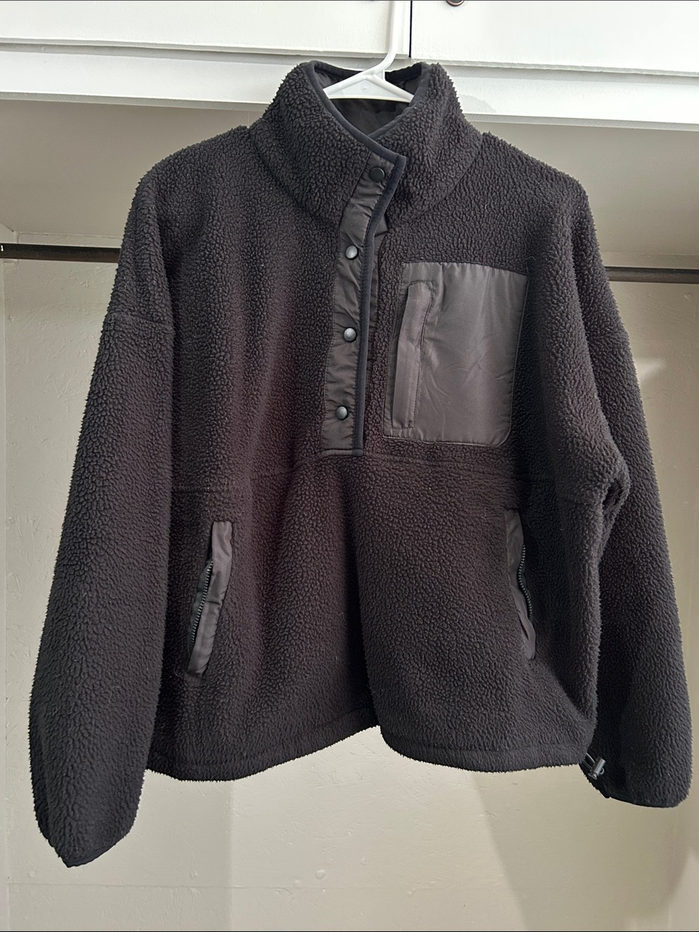 Wilo xs oversized fleece pullover jacket
